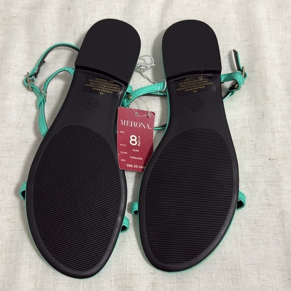 NWT Merona Women’s Alma Turquoise Sandals Flats size 8.5 - Picture 4 of 4